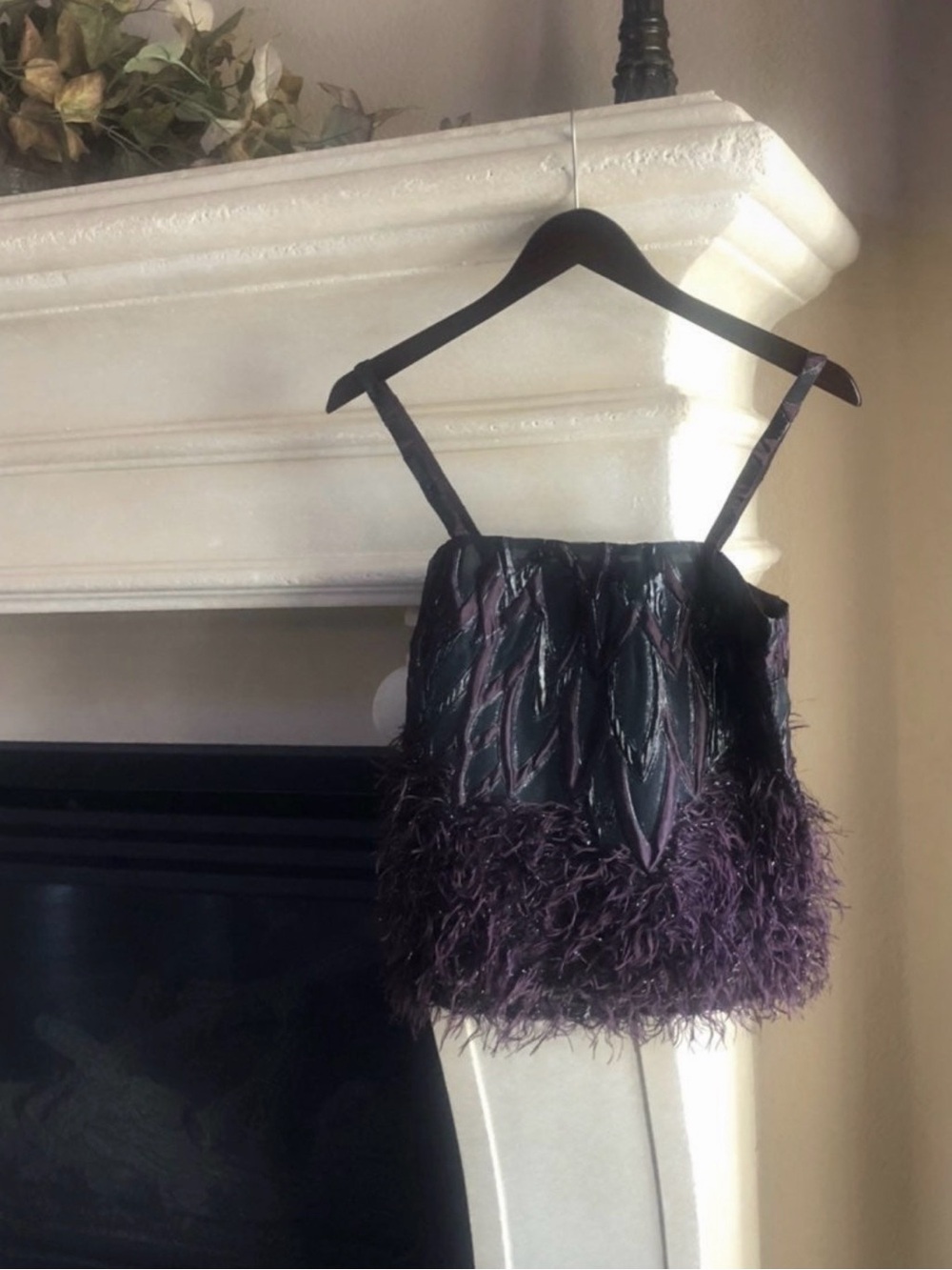 Anthropologie Feather Cami Top - Parvati Plum Cami Top NWT